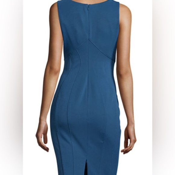 ZAC Zac Posen Sleeveless Wavy Piped Midi Dress in Blue - Size XS - Picture 2 of 7